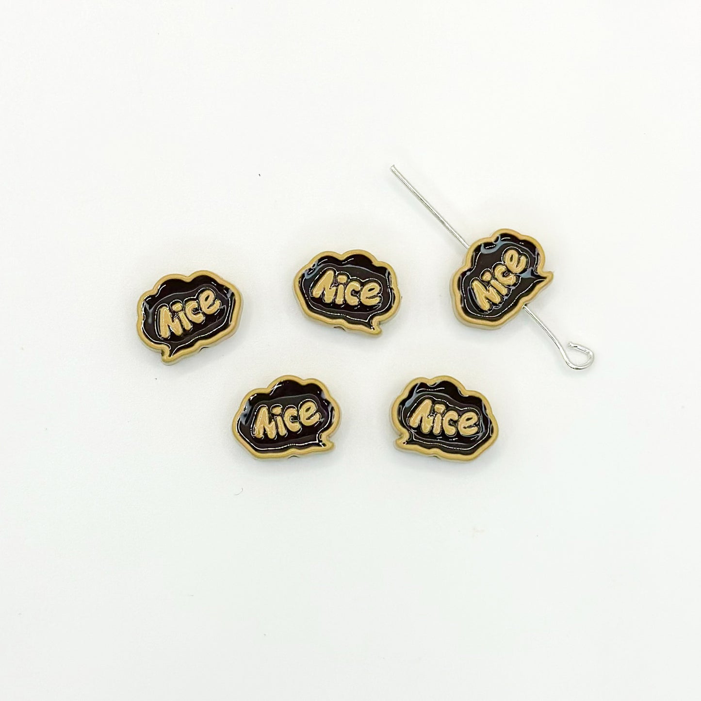Frame Metal Beads 9x12mm Baking Painted Enamel Alloy 10pcs 17