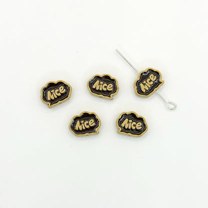 Frame Metal Beads 9x12mm Baking Painted Enamel Alloy 10pcs 17