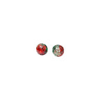 Crackle Glass Beads 8mm Christmas Red Green Clear 20pcs 3