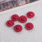 Acrylic Flower Spacer Beads 9mm Baking Painted 100pcs 11