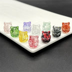 Czech Glass Beads Fox 15mm Translucent Glossy Multicolor 100pcs