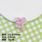 Plating Glitter Faceted Heart Lollipop Resin Beads 23.5x19mm 20pcs 6