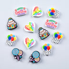 Silicone Focal Beads Happy Birthday Heart Balloon Collection 20pcs 4