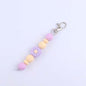 Silicone Beaded Bracelet Daisy Keychain Pastel Floral Design 8