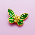 Tassel Butterfly Metal Beads 20mm Enamel Painted Zinc Alloy 20pcs 5