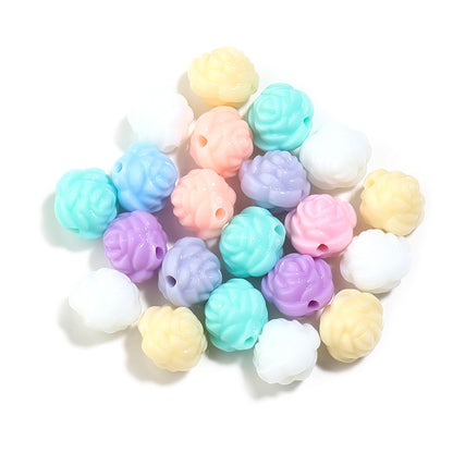 Macaron Acrylic Beads Mixed Shapes Pastel Colors 100pcs 24