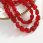 Frosted Glass Beads Organic Shape Translucent Colors 12x15mm 10pcs 9