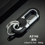 Metal Carabiner Keychain Zinc Alloy Vintage Style Black Blue Orange 9
