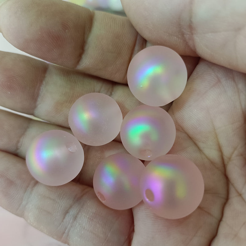 Matte Iridescent Mermaid Acrylic Round Beads 16mm 100pcs 3