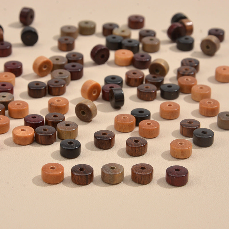 Wood Cylindrical Spacer Beads 7mm Natural Sandalwood 100pcs 3