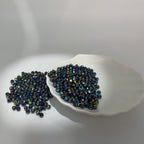 Plating Iridescent Faceted Acrylic Beads 10mm Solid Color 1000pcs 2