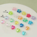 Transparent Heart Star Acrylic Beads 9mm 11mm Fantasy Colors 1pc 2