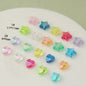 Transparent Heart Star Acrylic Beads 9mm 11mm Fantasy Colors 1pc 2