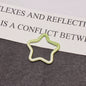 Alloy Gradient Pearlescent Star Trigger Spring Keyrings 4pcs 43mm 12