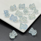 Transparent Bear Glass Beads 13x16mm Pastel Colors 100pcs 11