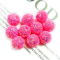 Glitter Bubblegum Beads 16mm Colorful Iridescent Sparkle 1pc 12