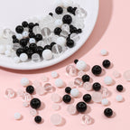 Imitation Jade Transparent Glass Beads 10mm 38pcs Mixed Colors 2