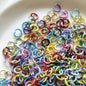 Metal Painted Jump Rings 10mm Baking Finish Colorful 500pcs 21