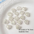 Faceted Glitter Heart Acrylic Beads 14mm Colorful Mixed 30pcs 6