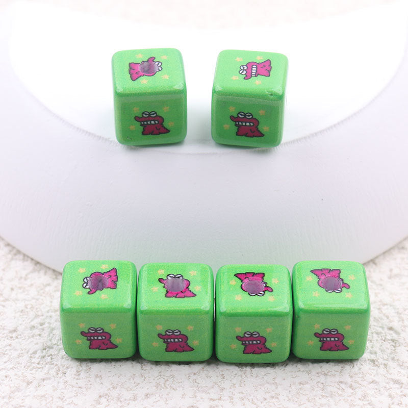 Painted Square Acrylic Beads 13mm Crayon Shin-Chan Printed 50pcs 10