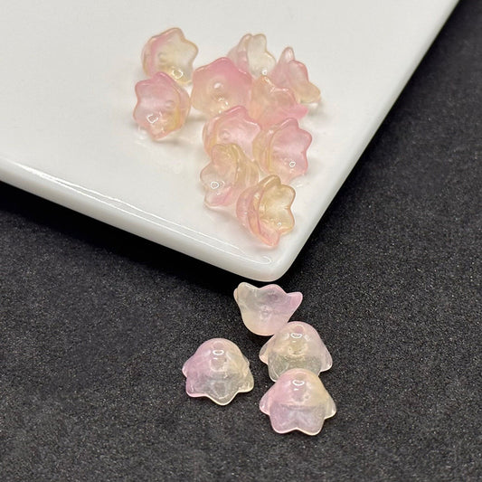 Czech Glass Beads Flower Bud 6 10mm Soft Pastel Colors 100pcs 2