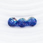Transparent Rose Acrylic Round Beads 15x16mm Swirling Floral 20pcs 14