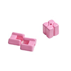 Square Acrylic Beads 14mm Building Block Part Mixed Colors 30pcs 4