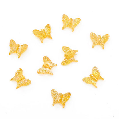 Transparent Butterfly Acrylic Beads 15x13mm Multicolor 40pcs 11