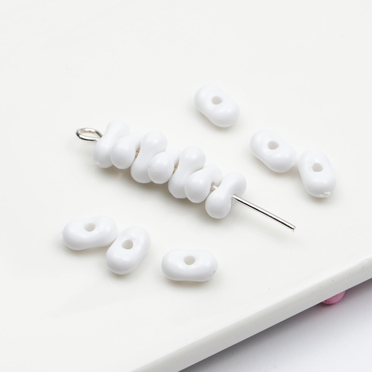 Acrylic Peanut Spacer Beads 6mm Glow In The Dark 200pcs 10