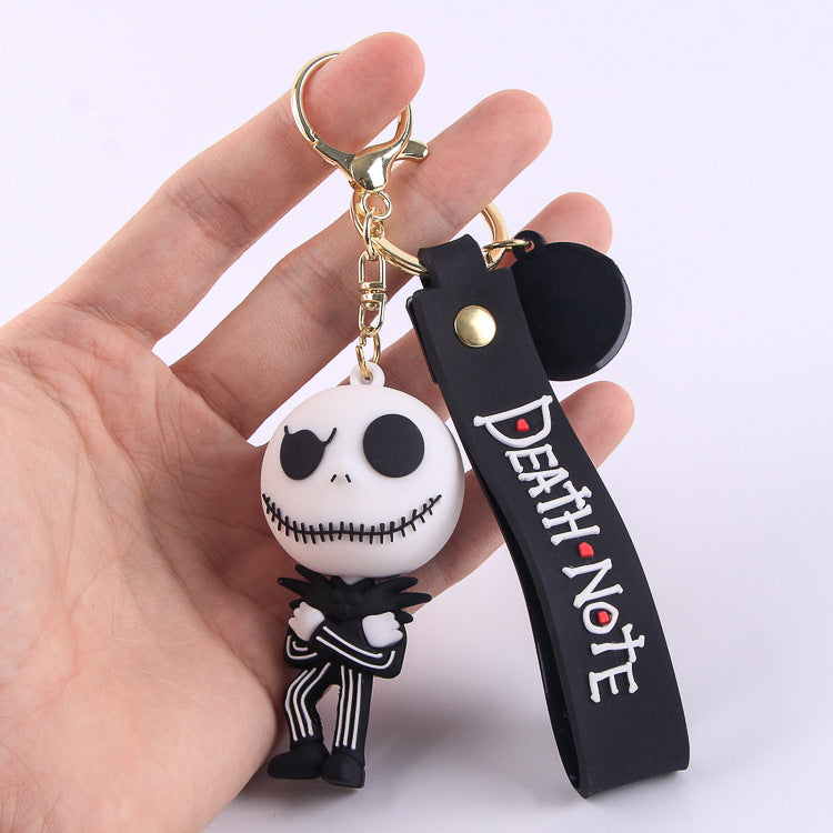 PVC Soft Halloween Pumpkin Man Keychain Colorful Spooky Charm 4