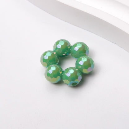 Plating Rhombus Faceted Wreath Acrylic Beads 23mm Glossy Plated 50pcs 8