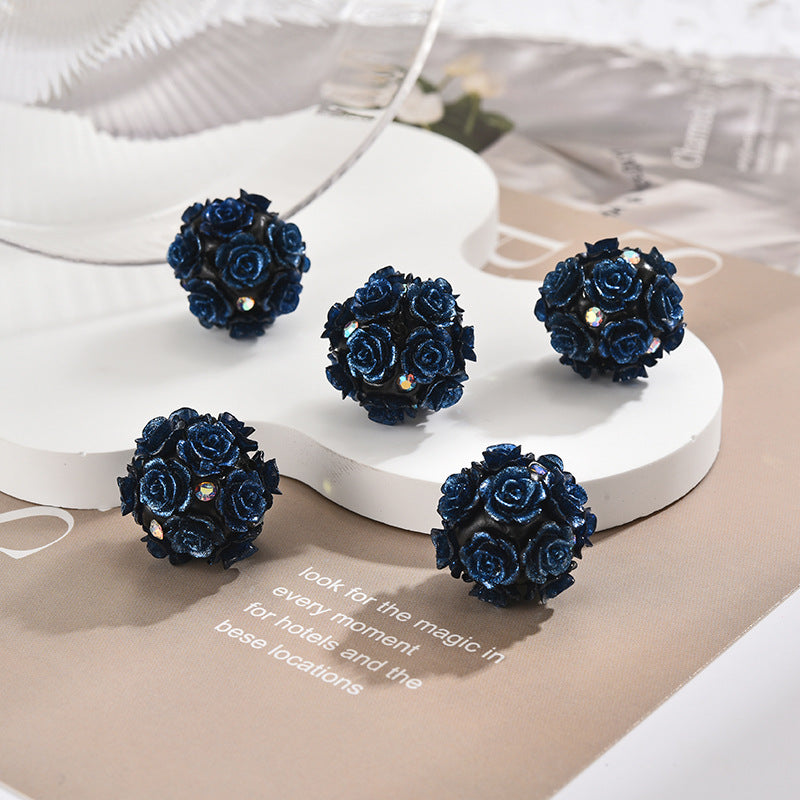 Flower Cluster Clay Beads 19mm Camellia Diamond Polymer 30pcs 2