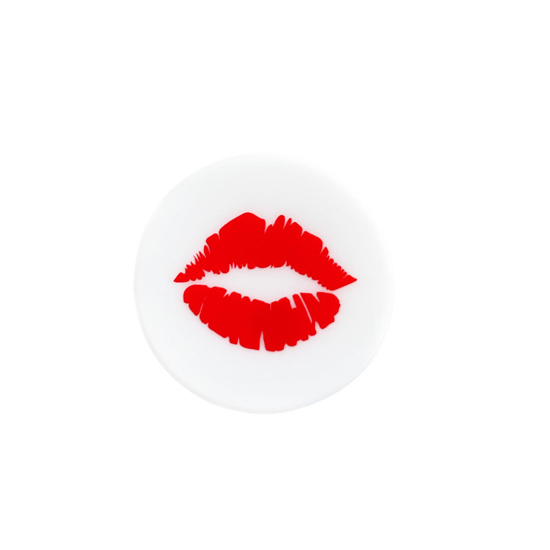 Silicone Focal Beads Nature Theme Circle Badge Love Mom 10pcs 12