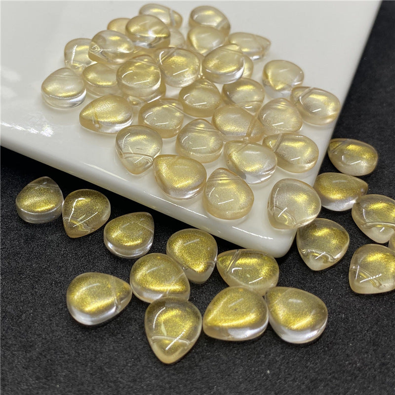 Czech Glass Beads Teardrop 12mm Transparent Iridescent 100pcs 16