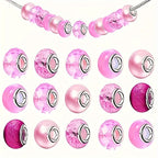 Resin Acrylic Spacer Beads 14x10mm Rose Pink Tone 30pcs