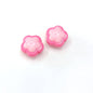 Cream Double Flower Acrylic Beads 18mm Colorful Glossy 50pcs 6