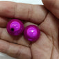 Plated Bubblegum Beads 20mm Iridescent Laser-coated Bulb 50pcs 10