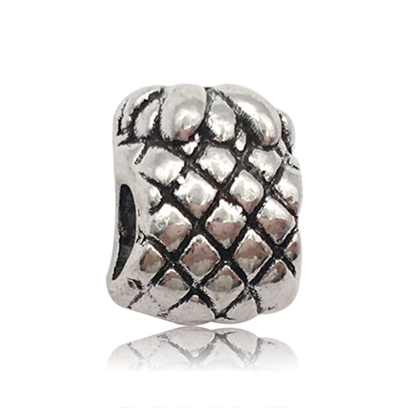Plant Series Metal Beads Large Hole Antique Silver Tone 30pcs 13