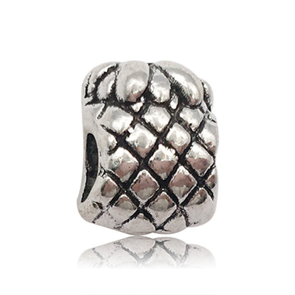 Plant Series Metal Beads Large Hole Antique Silver Tone 30pcs 13