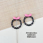 Bow and Star Metal Beads 34mm Painted Pastel Colors 5pcs 22