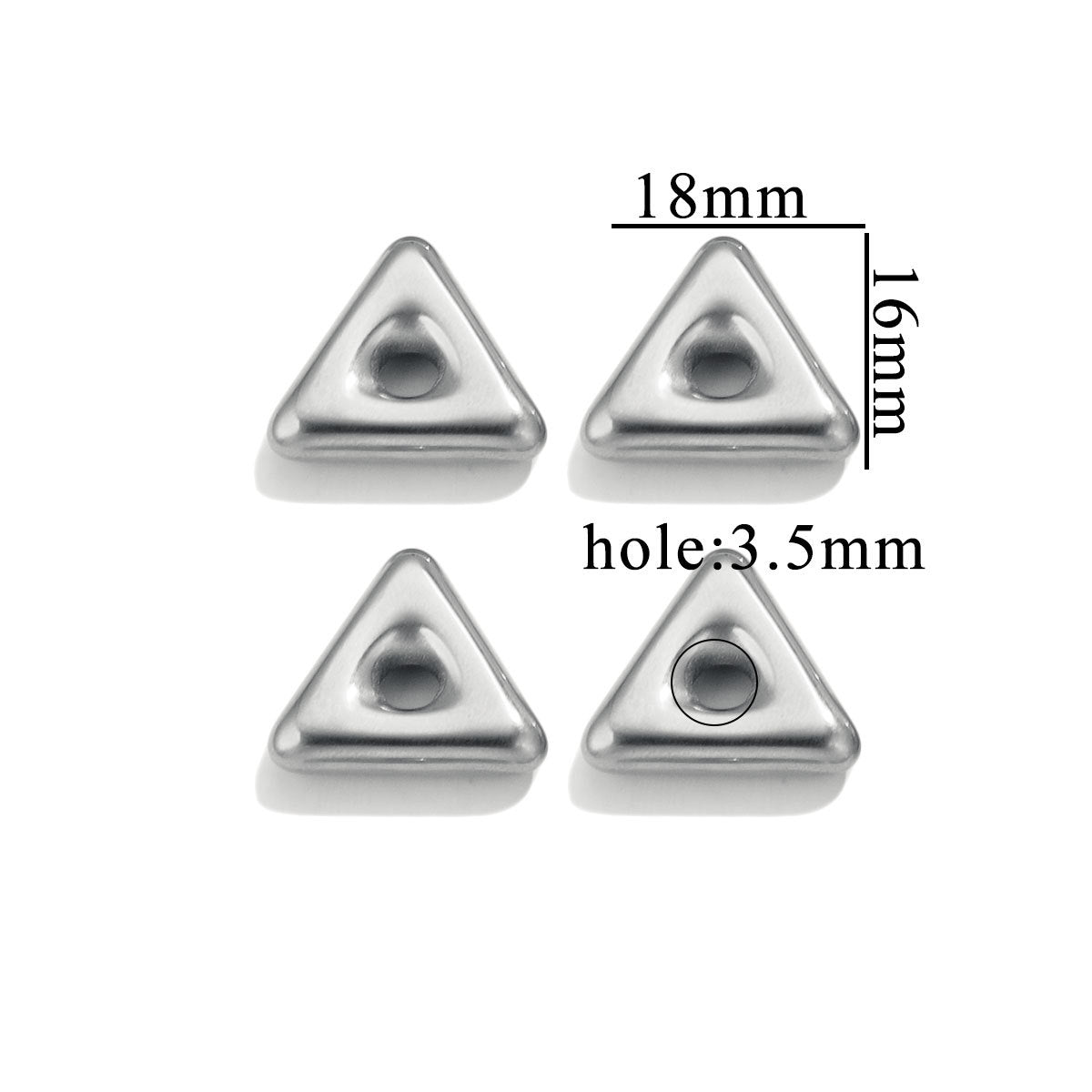 Stainless Steel Geometric Spacer Beads 5pcs 16