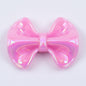 Plated Fat Bow Acrylic Beads 24mm Solid Glossy Color 100pcs 6