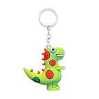 Cute Cartoon Dinosaur Keychain PVC Polka Dot Small Charm 5