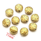 Stainless Steel Faceted Square and Round Metal Beads 9/11mm Color Retaining 10pcs 6