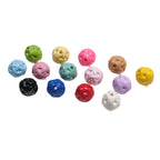 Painted Round Acrylic Beads 11mm Baked Glossy 50pcs 4