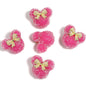 Bow Mickey Head Rhinestone Beads 29mm Pearl Bow 5pcs 7