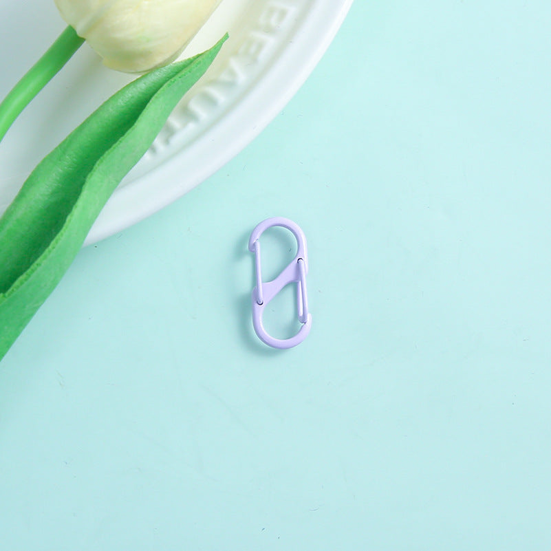 Alloy Double Headed Painted Clasps 3cm Metal Keychain Hardware 20pcs 14