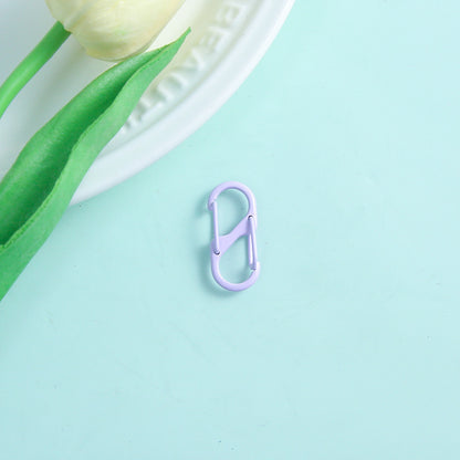 Alloy Double Headed Painted Clasps 3cm Metal Keychain Hardware 20pcs 14