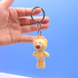 Silicone Bear Keychain Long Leg Colorful Soft Playful Snout 10