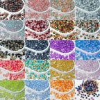 Crackle Glass Beads Round 10mm Transparent Mixed Colors 50pcs 3